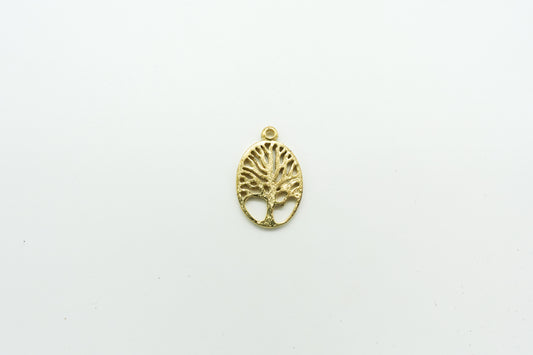 Dije Dorado Arbol de la vida calado oval