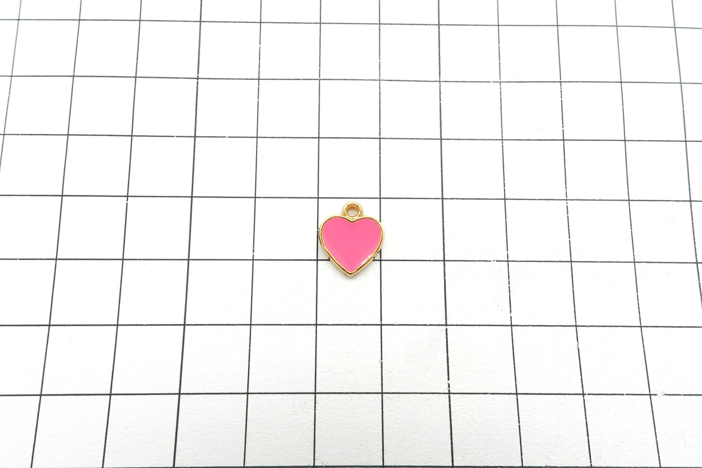 Dije Chapa Corazón esmaltado Rosa