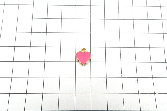 Dije Chapa Corazón esmaltado Rosa